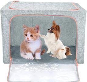 img 4 attached to 🐾 Enhanced Pet Health: WVNM Cat Dog Oxygen Inhalation Machine & Folding Oxygen Tent - ICU Cage Cough Breathing Medical Box