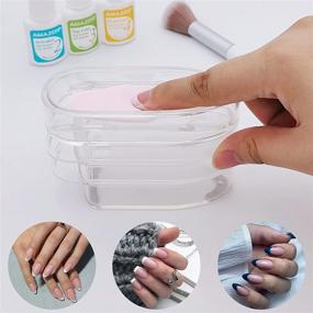 img 3 attached to 🌈 AMAZDIP Combo Design: 2-in-1 Multi Dip Powder Recycling Tray System with Scoops & French Dip Nail Tray - Clear