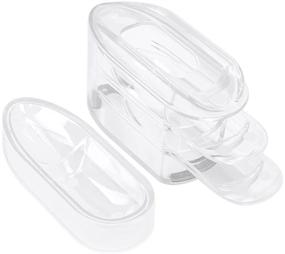 img 4 attached to 🌈 AMAZDIP Combo Design: 2-in-1 Multi Dip Powder Recycling Tray System with Scoops & French Dip Nail Tray - Clear