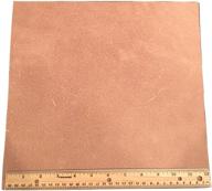 premium veg tan leather side piece: medium weight, 12 x 12 inches, 1 square foot logo