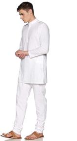 img 4 attached to Sethukrishna Cotton Sleeve Solid White Men's Clothing