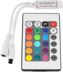 img 4 attached to 💡 ABI 12V RGB LED Strip Light Inline IR Controller with 24-Key Remote