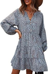 img 4 attached to 🐆 Stylish TEMOFON Leopard Printed Dresses: Trendy Women's Clothing Collection