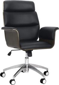 img 2 attached to 🪑 Stylish and Functional Swivel Office Chair by Christopher Knight Home - Black, Gray, and Silver Design