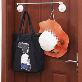 img 2 attached to 🧺 Bewishome Hanging Clothes S Hooks for Organized Bathrooms