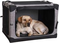 lioopet 4-door portable folding dog crate kennel with mesh mat – ideal for indoor and outdoor use логотип