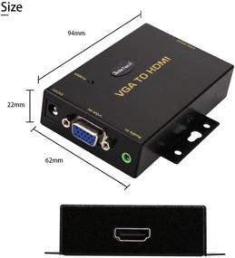 img 2 attached to 🔌 Конвертер VGA в HDMI 1080P с аудиопортом для ПК, ноутбука, компьютера Mac и проектора