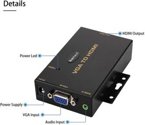 img 3 attached to 🔌 Конвертер VGA в HDMI 1080P с аудиопортом для ПК, ноутбука, компьютера Mac и проектора