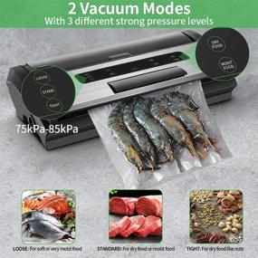 img 3 attached to 🔒 85Kpa Commercial Vacuum Sealer Machine for Liquid-Rich Food | Stainless Steel Sealer with Inflation Function, Bag Roll Storage & Cutter | Ideal for Home and Shop