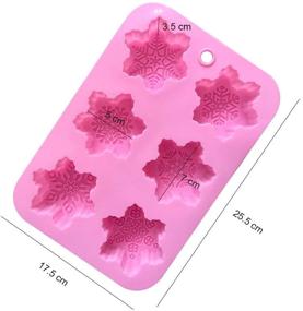 img 1 attached to 🎅 2 Pack of ESA Supplies Snowflake Molds: Versatile Silicone Molds for Soap Making, Candle & Chocolate Crafting, Christmas Baking, Cake & Candy Decoration