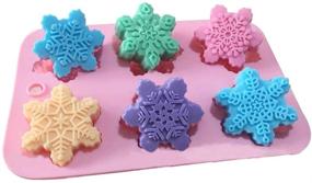 img 2 attached to 🎅 2 Pack of ESA Supplies Snowflake Molds: Versatile Silicone Molds for Soap Making, Candle & Chocolate Crafting, Christmas Baking, Cake & Candy Decoration