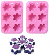 🎅 2 pack of esa supplies snowflake molds: versatile silicone molds for soap making, candle & chocolate crafting, christmas baking, cake & candy decoration logo