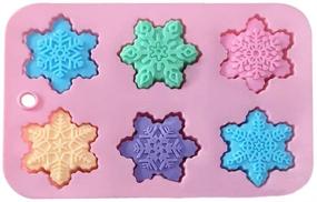 img 3 attached to 🎅 2 Pack of ESA Supplies Snowflake Molds: Versatile Silicone Molds for Soap Making, Candle & Chocolate Crafting, Christmas Baking, Cake & Candy Decoration