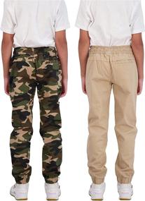 img 2 attached to 👖 TONY HAWK Boys 2-Pack Twill Jogger Pants with Zipper Pockets, Easy Pull-On Pants for Kids