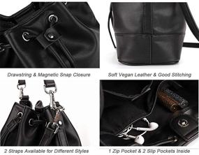 img 1 attached to Стильные ведёрные плечевые сумки с кулиской 👜 и кошельки для женщин - идеальные сумки хобо
