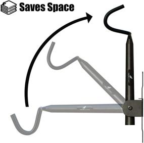 img 1 attached to Bike Wall Mount Rack Storage 🚲 Hanger - Space Saver Folding Garage Bicycle Holder