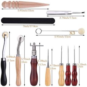 img 3 attached to 🧵 Complete Leather Sewing Repair Upholstery Kit with Thread, Needles, and Tools - Ideal for Beginner Leather DIY Projects