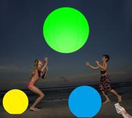 🏖️ glowing beach ball: 16'' pool toy with 13 colors, remote control and led lights - perfect for indoor/outdoor games, parties and decorations (1 pcs) logo