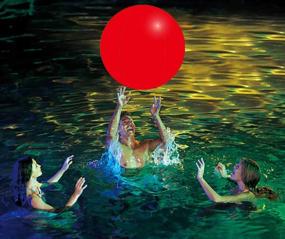 img 2 attached to 🏖️ Glowing Beach Ball: 16'' Pool Toy with 13 Colors, Remote Control and LED Lights - Perfect for Indoor/Outdoor Games, Parties and Decorations (1 PCS)