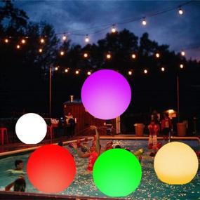 img 3 attached to 🏖️ Glowing Beach Ball: 16'' Pool Toy with 13 Colors, Remote Control and LED Lights - Perfect for Indoor/Outdoor Games, Parties and Decorations (1 PCS)