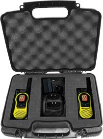 img 4 attached to 📻 CASEMATIX Handheld Radio Case for 2 Motorola Talkabout MH230R, Midland LXT500VP3, BaoFeng BFF8HP Walkie Talkies & Accessories - Case Only