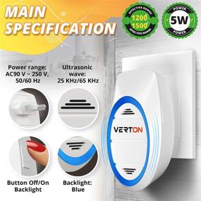 img 1 attached to 🐜 VO1B 2Pack - Ultrasonic Pest Repeller: Effective Electronic Plug-In Repellent for Rodents, Insects, Roaches, Spiders, Bed Bugs, and More!