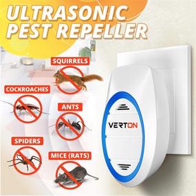 img 3 attached to 🐜 VO1B 2Pack - Ultrasonic Pest Repeller: Effective Electronic Plug-In Repellent for Rodents, Insects, Roaches, Spiders, Bed Bugs, and More!