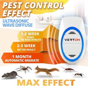 img 2 attached to 🐜 VO1B 2Pack - Ultrasonic Pest Repeller: Effective Electronic Plug-In Repellent for Rodents, Insects, Roaches, Spiders, Bed Bugs, and More!