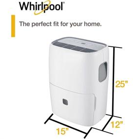 img 2 attached to 🌀 Whirlpool WHAD40PCW: Powerful 40 Pint Portable Dehumidifier with Pump, Timer, Auto Shut-Off - Perfect for Bathrooms, Basements, and Bedrooms!