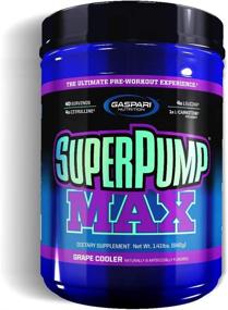 img 4 attached to Gaspari Nutrition Super Pump Max: предтренировочное питание для роста мышц, восстановления и восполнения электролитов - вкус винограда