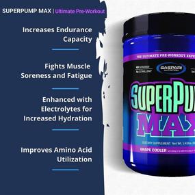 img 3 attached to Gaspari Nutrition Super Pump Max: предтренировочное питание для роста мышц, восстановления и восполнения электролитов - вкус винограда