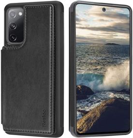 img 3 attached to 💼 Restoo Samsung Galaxy S20 FE Wallet Case with Card Holder - PU Leather Back Flip Cover, 4 Card Slots - Compatible with Samsung Galaxy S20 FE 5G 2020, Black