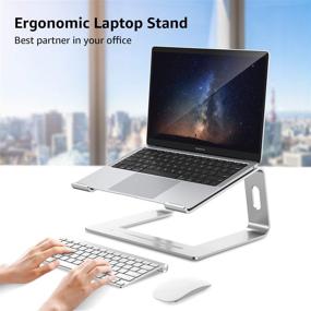 img 3 attached to 🔥 Svarog Laptop Stand - Detachable Ergonomic Aluminum Computer Stand for Desk - Laptop Riser Notebook Holder Compatible with MacBook Pro Air, Lenovo, HP, Dell, and More 10-17" Laptops (Silver)