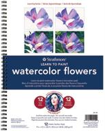 🌺 strathmore 200 learning series watercolor flowers pad white, 9x12 in: enhance your watercolor skills with stunning floral artistry logo
