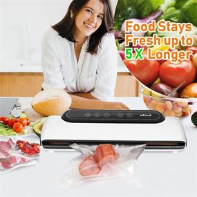 img 2 attached to 🍽️ Food Saver Vacuum Sealer Machine by efind - Automatic Dry & Wet Food Sealers with Suction Hose and 10 Vacuum Bags Included - Enhancing Food Preservation