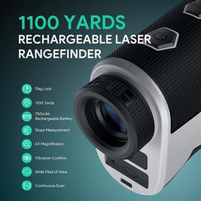 img 3 attached to 🏌️ THGOLF Golf Rangefinder with Slope: 1100 Yards Rechargeable Laser Accuracy, Flag Acquisition, Pulse Vibration, and Fast Focus System