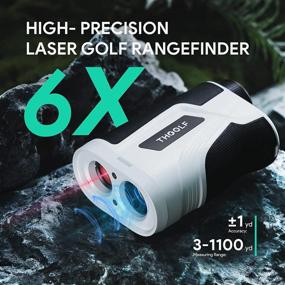 img 2 attached to 🏌️ THGOLF Golf Rangefinder with Slope: 1100 Yards Rechargeable Laser Accuracy, Flag Acquisition, Pulse Vibration, and Fast Focus System
