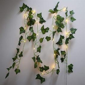 img 4 attached to 🌿 Ivy String Lights: Stunning Green Leaf Fairy Lights Garland for Festive Decor - Perfect for Valentine's Day, Weddings, Gardens, Christmas & More!