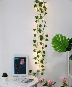 img 1 attached to 🌿 Ivy String Lights: Stunning Green Leaf Fairy Lights Garland for Festive Decor - Perfect for Valentine's Day, Weddings, Gardens, Christmas & More!