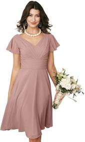 img 4 attached to 👗 Alicepub Chiffon Bridesmaid Cocktail Homecoming Dresses: Elegant Women's Clothing for Special Occasions