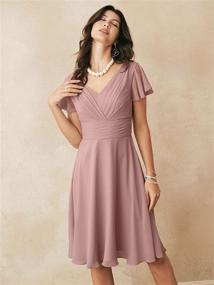 img 2 attached to 👗 Alicepub Chiffon Bridesmaid Cocktail Homecoming Dresses: Elegant Women's Clothing for Special Occasions