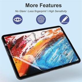 img 2 attached to [2+2 Pack] Paperfeel Screen Protector for iPad Pro 12.9 2020 ＆ 2021 with Camera Lens Protector - High Touch Sensitivity, No Glare, Scratch-Resistant, Matte Finish - Compatible with Face ID ＆ Apple Pencil