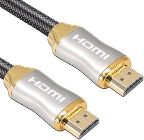 img 4 attached to 💎 Premium 10ft HDMI to HDMI Cable - MyMAX 8K HDMI 2.1 Cord, 48Gbps, Nylon Braided, Gold Connector, Supports 4K@120Hz 8K@60Hz, eARC HDR HDCP 2.2 & 2.3; Compatible with HDTV, Monitor, Xbox