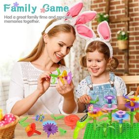 img 1 attached to 🌸 184 PCS Flower Garden Building Toys: Perfect Christmas Birthday Gift for Girls Ages 3-6, STEM Gardening Pretend Playset with Stacking Game, Educational Activity for Toddlers