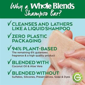 img 2 attached to 🥥 Garnier Whole Blends Hydrating Shampoo Bar: Zero Plastic, Preservative-Free, Sulfate-Free, Silicone-Free, Dye-Free – Coconut Oil & Aloe Vera, 2 Oz