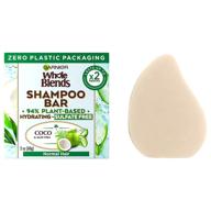 🥥 garnier whole blends hydrating shampoo bar: zero plastic, preservative-free, sulfate-free, silicone-free, dye-free – coconut oil & aloe vera, 2 oz logo