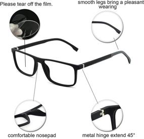 img 1 attached to OCCI CHIARI Blue Light Reading Glasses Computer Reader for Men - Small Fashion Frames (0 1.0 1.5 2.0 2.5 3.0 3.5)