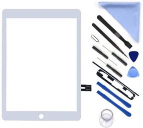 img 4 attached to 📱 iPad 9.7" 2018 White Digitizer Repair Kit - Touch Screen Replacement for A1893 A1954 (No Home Button, Excludes LCD) + Adhesive & Tools