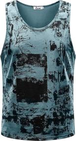 img 4 attached to 👕 EUOW Men's Tie Dye Tank Tops: Bold Printed Summer Sleeveless tee for Gym, Workout and Fitness