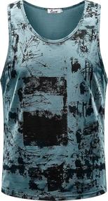 img 3 attached to 👕 EUOW Men's Tie Dye Tank Tops: Bold Printed Summer Sleeveless tee for Gym, Workout and Fitness